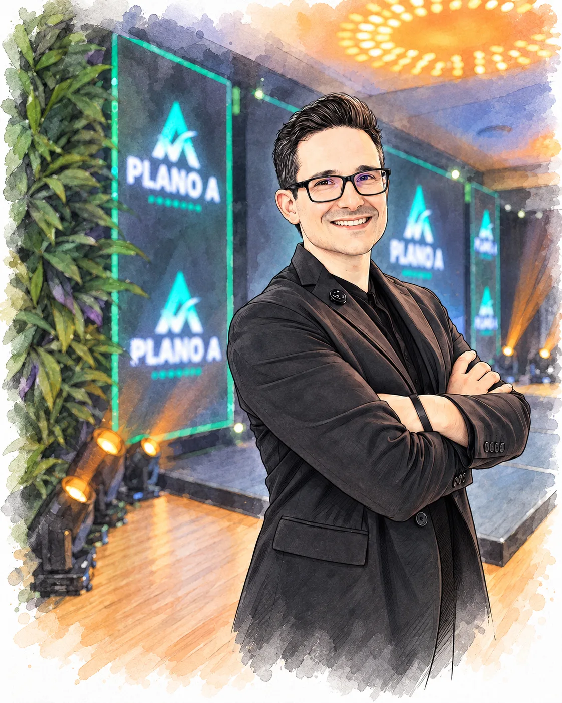 Thomaz Morganti, criador do Método Plano A, no palco da Imersão Plano A